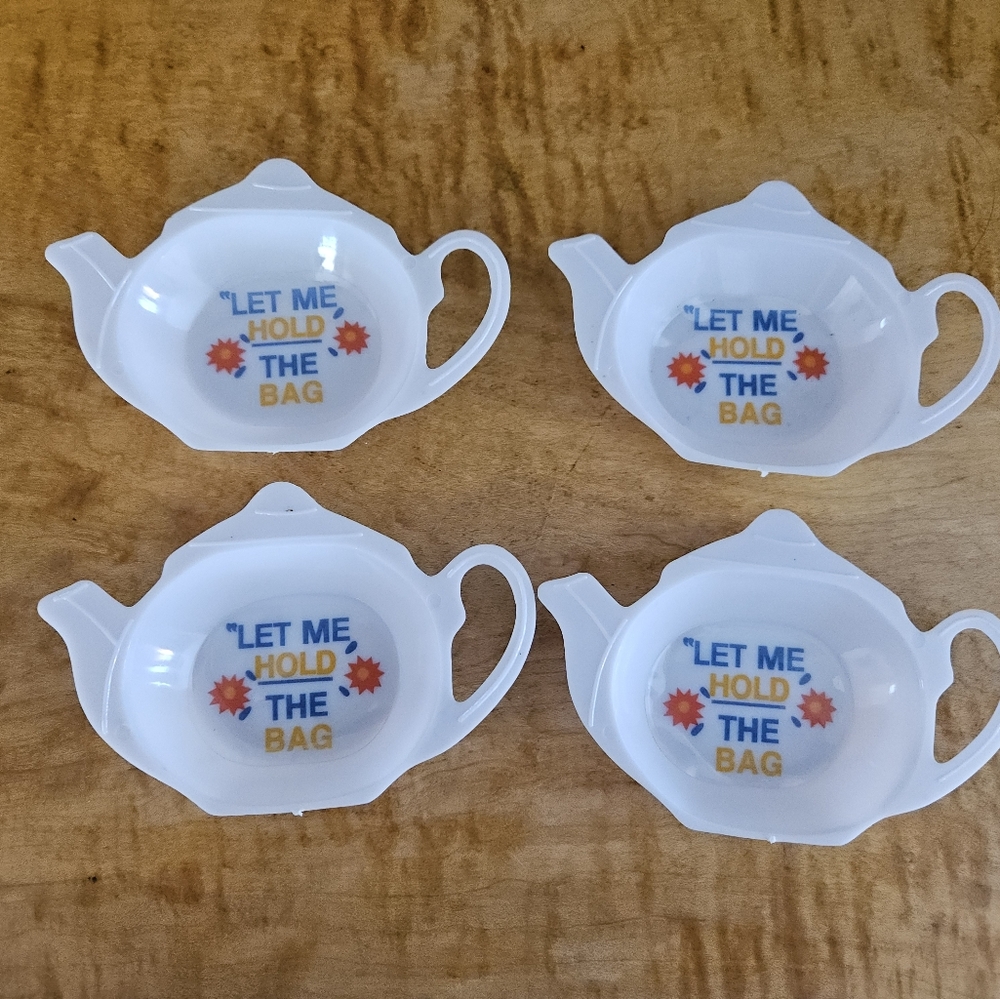 Vintage Tea Bag Holders - Set of 4 - Teapot Accessory